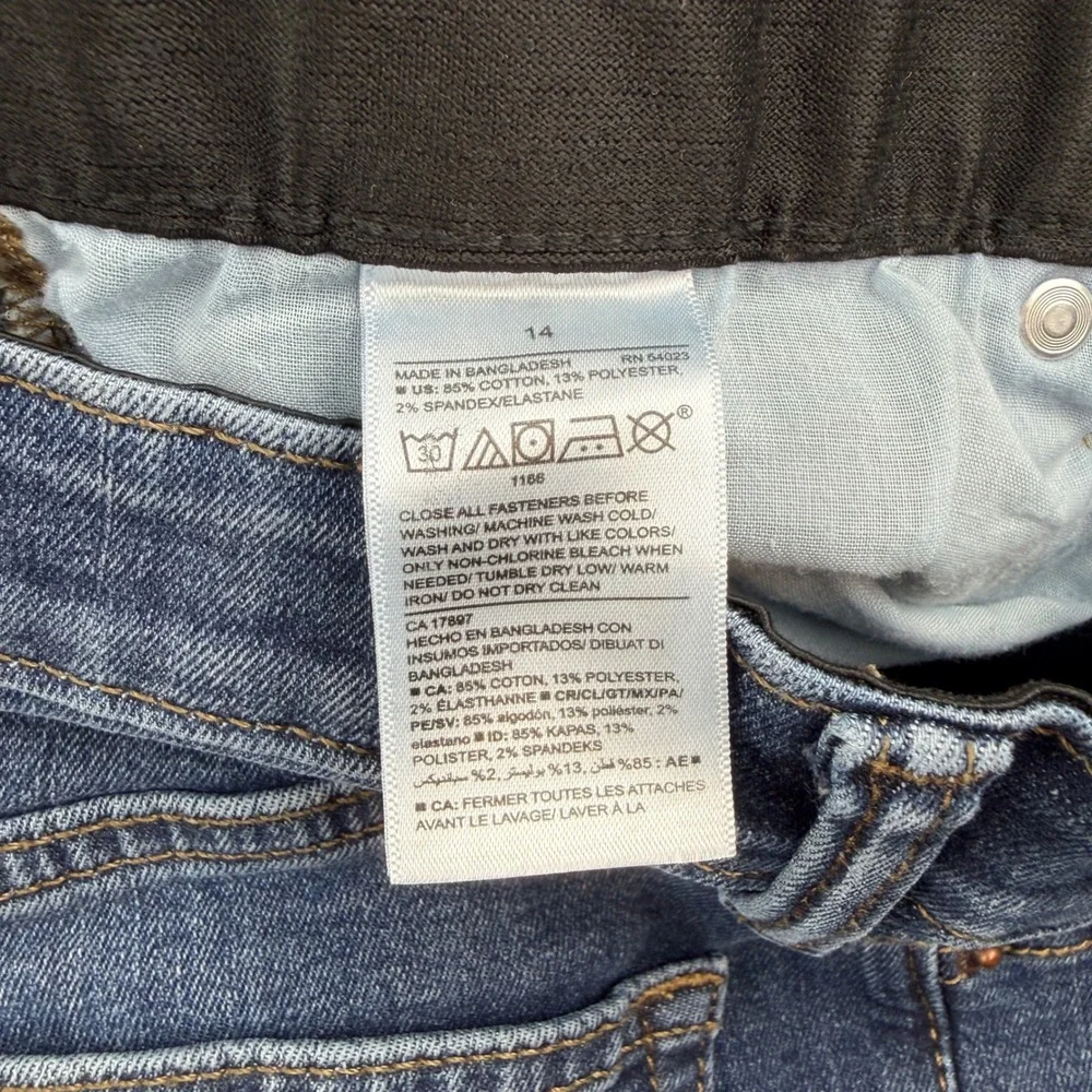 Old Navy Denim Shorts Boy's Size 14 Blue 360 Stretch Slim Built-In Tough